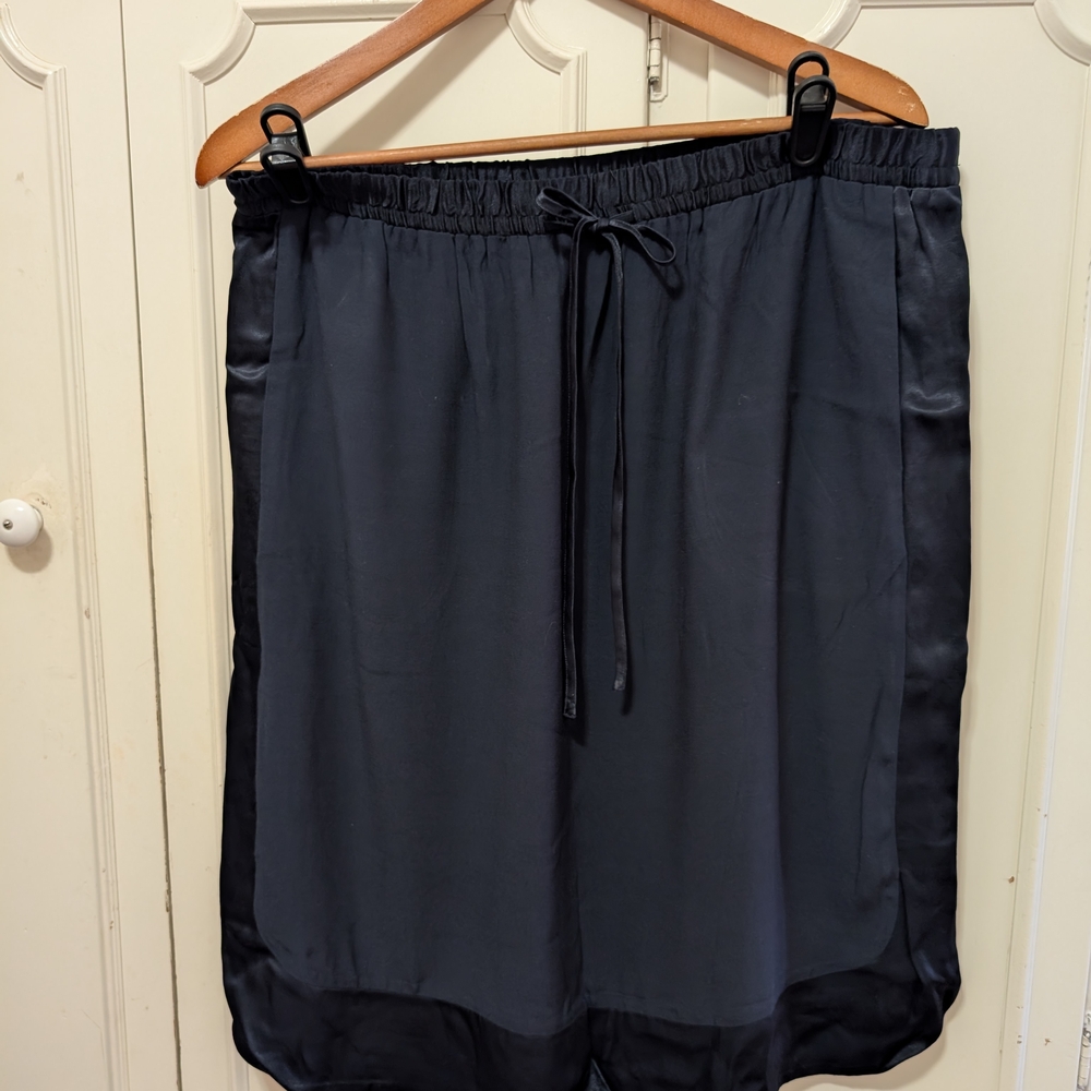 LOFT Navy Midi Skirt
